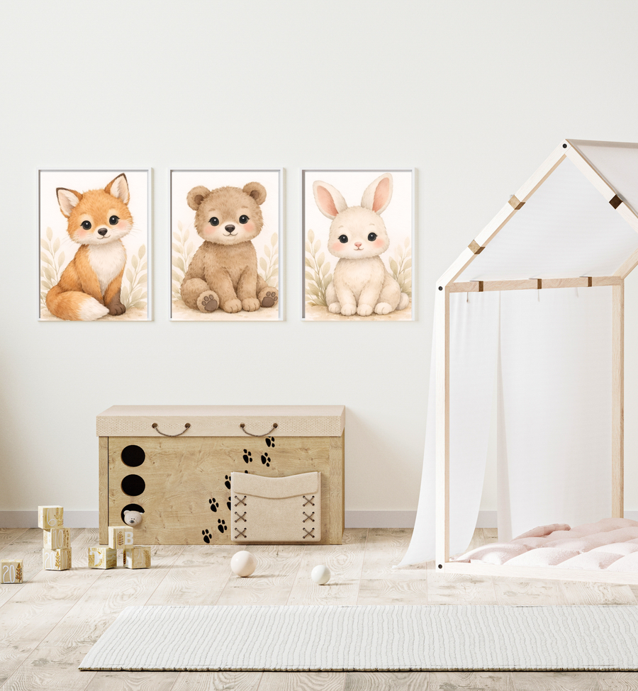 Woodland Nursery Wall Art Set of 4